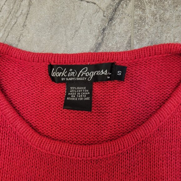 Vintage Work In Progress Gladys Bagley Womens Holiday Sweater Size s Christmas - Picture 4 of 6